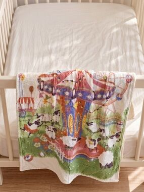 Floral Fairy Butterfly Garden Blanket Pastel Colors Super Soft from Cozy Bliss